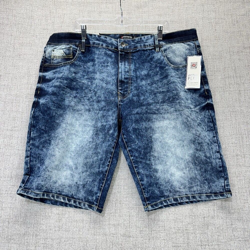 Southpole Denim Jean Shorts Men's 44 Active Flex Stretch Distressed
